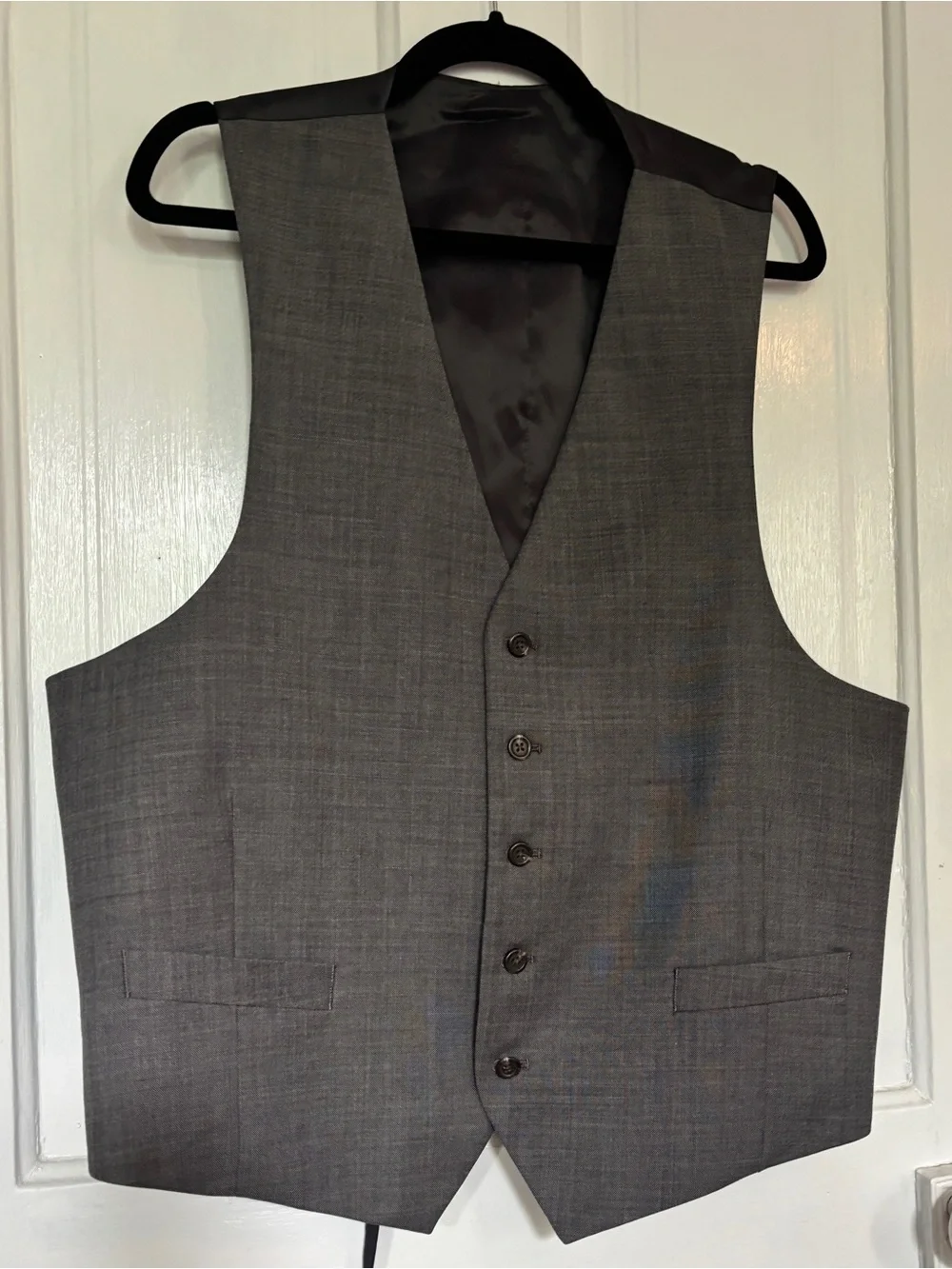 Men's Gray Tailored Dress Vest - Classic Formal Waistcoat